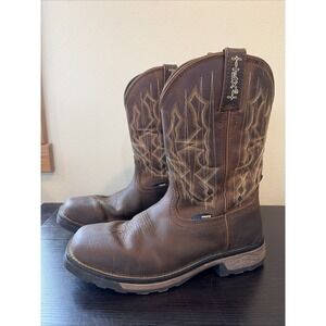 Tony Lama Men's Anchor Water Buffalo Western Work Boots Square Toe Size 10D